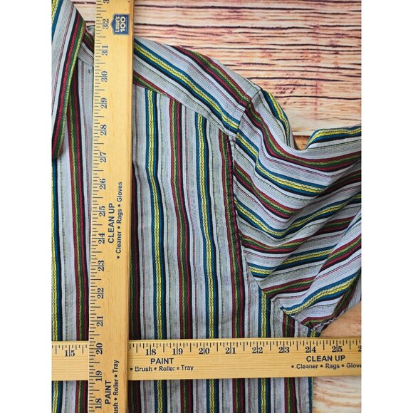 Robert Graham Mens Striped Shirt XL Long Sleeve Button-Up Multi-Color - Picture 10 of 10